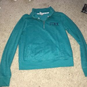 Turquoise PINK quarter zip